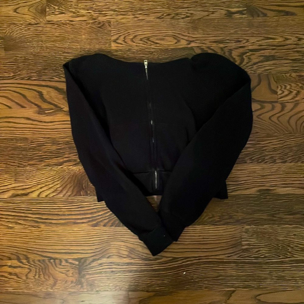 NEVER WORN Brandy Melville Black Hooded Zip Up